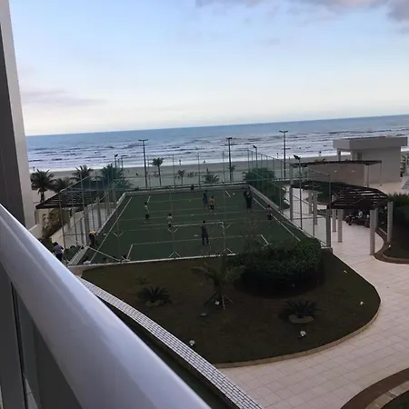 Ap.Frente Para O Mar Pe Na Areia C/ Var. Goumert Condominio Costa Do Sol Praia Grande  Exterior photo